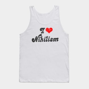 I Heart Nihilism // Vintage-Look Faded Typography Gift Tank Top